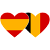 Espagne Belgique Drapeau Coeur
