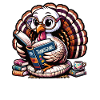 Thanksgiving Reading Turkey Booklover Book