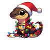 Weihnachten Lichterkette Komodowaran