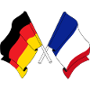 Flagge Deutschlands und Flagge Frankreichs