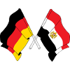 Flag of Germany and flag Egypt