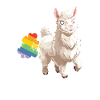 Lama Lama Drôle Arc-en-Ciel Pet