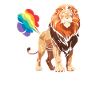 Lion Funny Rainbow Fart