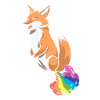 Fox Funny Rainbow Fart