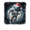 Astronaute Père Noël Polygone Noël