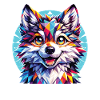 Garçon loup polygonal