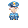 Policier Police Mignon
