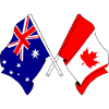 Flag of Australia and Canada flag