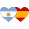 Argentina España Bandera Corazón