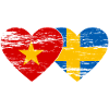 Vietnam Sweden Flag Heart
