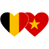 Belgium Vietnam Flag Heart
