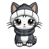 Cat Winter Animal Cute Comic