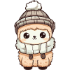Alpaca Winter Animal Cute Comic