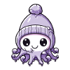 Octopus Winter Animal Cute Comic