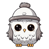 Owl Winter Animal Cute Comic