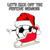 Fußball Weihnachtsmann Santa Schlitten