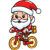 Père Noël vélo Noël