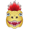 Punk Dino Utahraptor Dinosaur