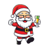 Weihnachtsmann Drinking Comic Weihnachten