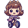 Fille De Bicyclette Mignonne