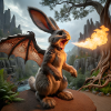Fire Breathing Bunny Dragon #17