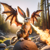 Feuerspeiender Hase Drache #12