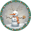 Schneemann mit cookie