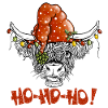 Funny Christmas Highland Cow