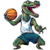 Cool Basketball Crocodile