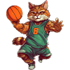 Cat Basketball Player
