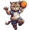 Cat Basketball Player