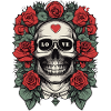 Skull with heart