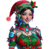 Elfe de Noël cyberpunk