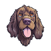 Pudelpointer Hunderasse Cartoon Kawaii Illustration