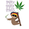 Rastafarian Sloth Smokes Weed