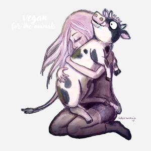 Kalb und Mädchen