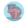 Hippopotamus Baby Hippo Hippos Gift