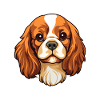 Cavalier Hunderasse Cartoon Kawaii Illustration