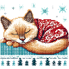 Ugly Christmas Sleeping Cat