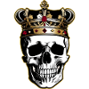 Skull with golden crown