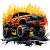 Monster truck bil monster truck motiv
