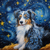 Australian Shepherd Starry Night