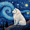 Samoyed Starry Night