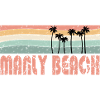 MANLY BEACH retro style
