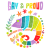 Chameleon Saying, Lgbtq Gay-and-Proud Rainbow