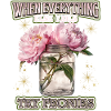 Flower Saying with Peonies Illustration