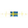 Sweden Flag Heartbeat