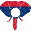 Laos Laos Laotisk flag Elefant Lao I gave