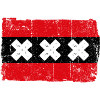 Red Stripe Flag with White Xs