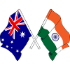 Flag of Australia and flag India